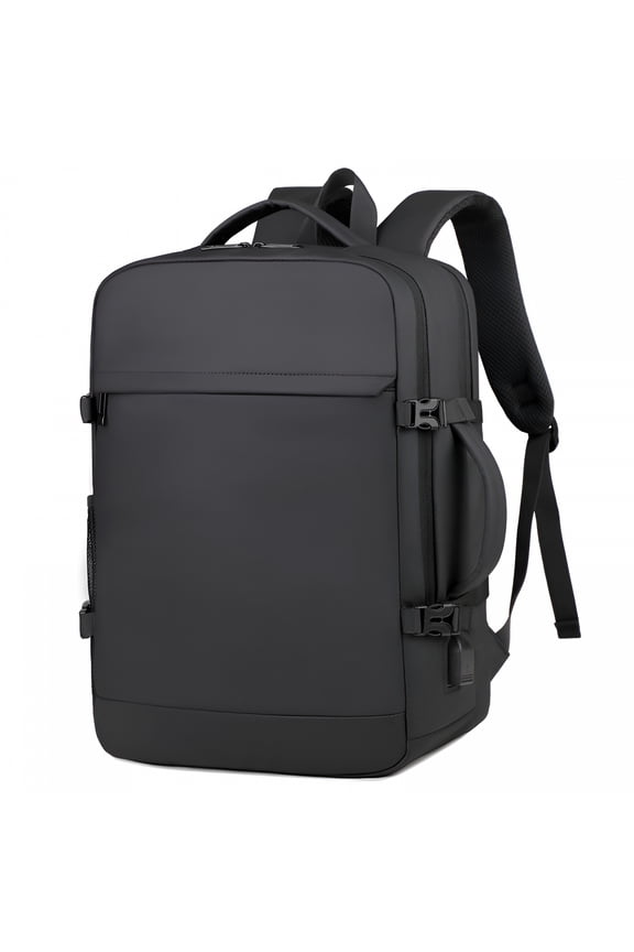 Large Travel Backpack Storage Vacuum Compression Bags with Pump for Travel Storage Carry on Business Day Vacpack Backpack for Women Men with Vacuum College Bag Black