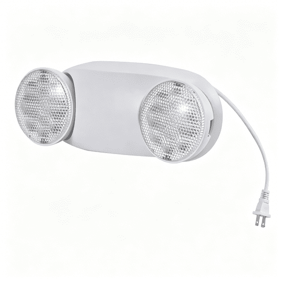 HIBIBUD Led Emergency Lights with Battery Backup Commercial Emergency Light Fixtures for Business Home Power Failure Outage Exit Sign Lighting with Plug in Cord Ac85-277V 200Lm 4Hours