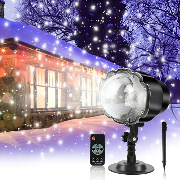 HIBIBUD Led Flood Light Led Stage Light Outdoor Light Snowflake Light Christmas White Snowflake Light Spotlight Projector Lights Christmas Decoration