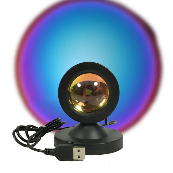 HIBIBUD Led Lights for Bedroom Charming Atmosphere Sunset Lamp Eco-Efficient Materials Sun Lamp Black