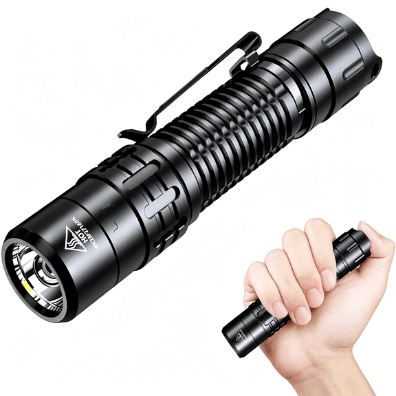 HIBIBUD Led Tactical Flashlight,Super Bright Pocket Flashlights Rechargeable,2000 High Lumens Flashlight Edc Flash Light with Type C Charging Port Tail Switch for Outdoor&Indoor Activities