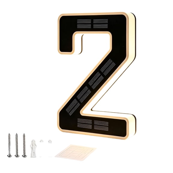 HIBIBUD Lighted House Numbers for Outside Light Up Waterproof LED Address Signs for Houses Backlit Illuminated Exterior House Numbers Light (2 Black 6.7IN)
