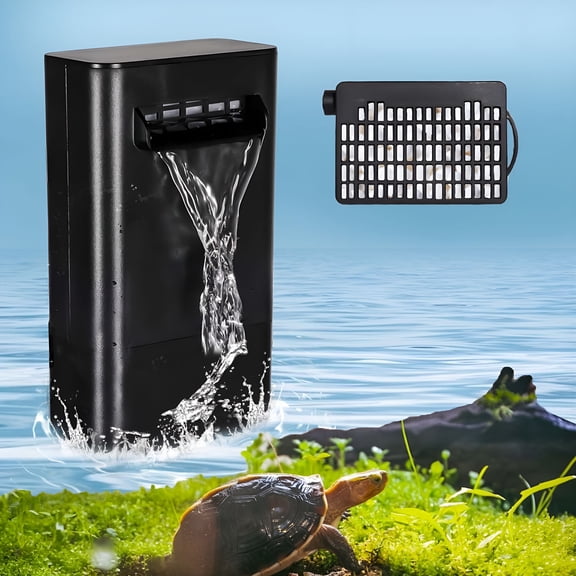 HIBIBUD Low Water Level Turtle Tank Filter,Small Aquarium Filter,70Gph Internal Aquarium Filter for 28 Gallon Small Fish Tanks