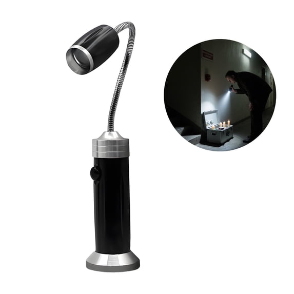 HIBIBUD Portable Magnetic Light,Flexible Gooseneck for Workshop,Camping,Car Emergency,Black