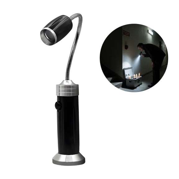 HIBIBUD Portable Magnetic Light,Flexible Gooseneck for Workshop,Camping,Car Emergency,Black