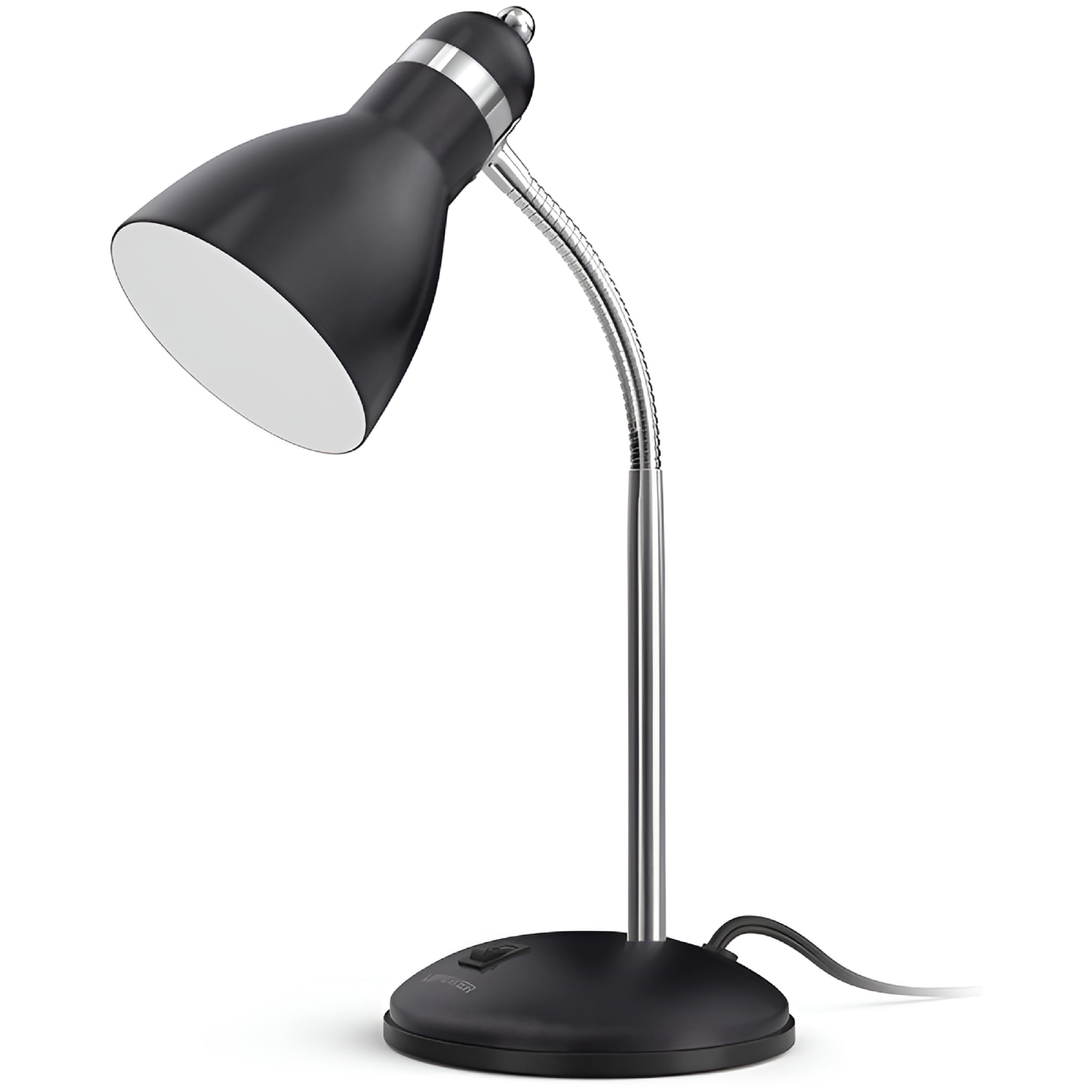 HIBIBUD 2026 New Metal Desk Lamp,Adjustable Gooseneck Reading Lamp for Home,Office,Bedroom,Black Desk Lamps for Home Office for Reading,Study,Work,Writing