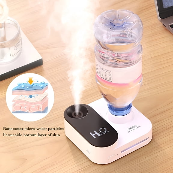 HIBIBUD Mini Camera Shape Humidifier Usb Portable Large Mist Volume Desktop Water Bottle for Bedroom Office White,Mini Humidifier,Portable Humidifiers for Travel