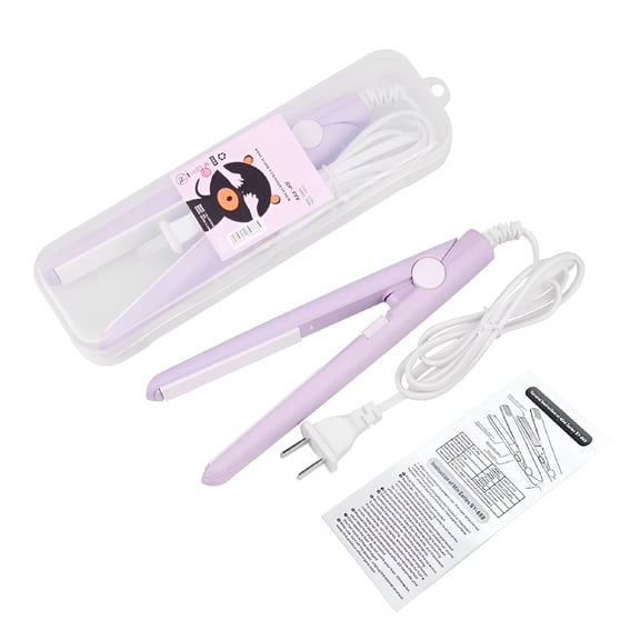 HIBIBUD Mini Flat Iron, 20w Hair Straightener, 110V-240V Tourmaline Ceramic Smart Constant Temperature Straightener Hairstyling Iron Heating Curler