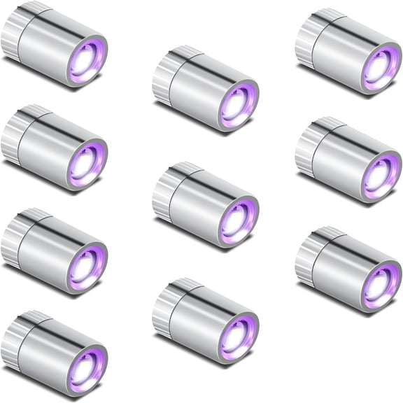 HIBIBUD Mini Led Lights,10 Pcs Small Spotlight Battery Operated Tiny Smd Lamp for Diy Craft&Creative Decor. Perfect for Miniatures,Displays,And Custom Projects(Purple)