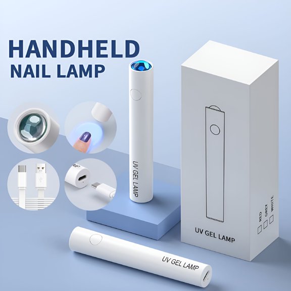 HIBIBUD Mini Nail Light Nail Polish Fast Dryer Light 250mAh USB C Charge 3W Handheld Nails UV Gel LED Flashlight