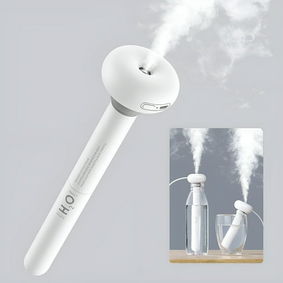 HIBIBUD Mini Personal Humidifier for Car,Bedroom,Portable Ultrasonic Cool Mist Humidifier for Plant with Adjustable Length,Container Diversity,Whisper Quiet,Travel USB Small Humidifiers for Office