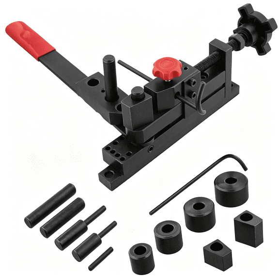 HIBIBUD Mini Rod Bender Metal Bending Tool ,Universal Bending Machine for Clamp ,Hook ,Coil-Wire ,Flat Round Stock ,Tubing Tubing Bender