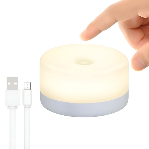 HIBIBUD Mini Touch Light Rechargeable Battery Operated Closet Lights Wardrobe Lights Magnetic Stick-On Anywhere Led Night Light Wireless under Cabinet Lighting Dimmable Tap Push Light