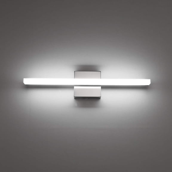 HIBIBUD Modern Bathroom Light Fixtures over Mirror Vanity Lighting Gentle,16" 9W Led Chrome Small Restroom Wall Lamps Bar for Bathroom Linear Modernas Lmparas Luces Para Bao Cool White 6000K
