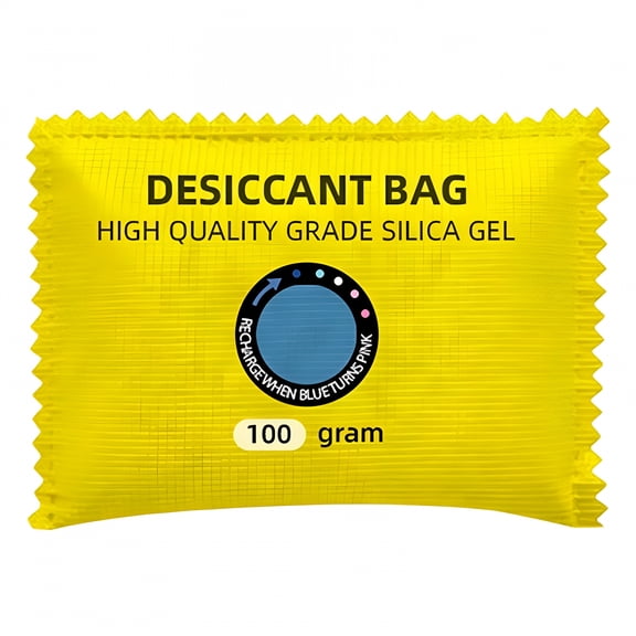 HIBIBUD Moisture Absorber Bags,Reusable Dehumidifier for Closet,Wardrobe & BedroomOdor Eliminator & Dampness Control,100 Gram Per Bag,for Car Interior Bedroom,Microwave Safe (Blue,5.1x3.5")