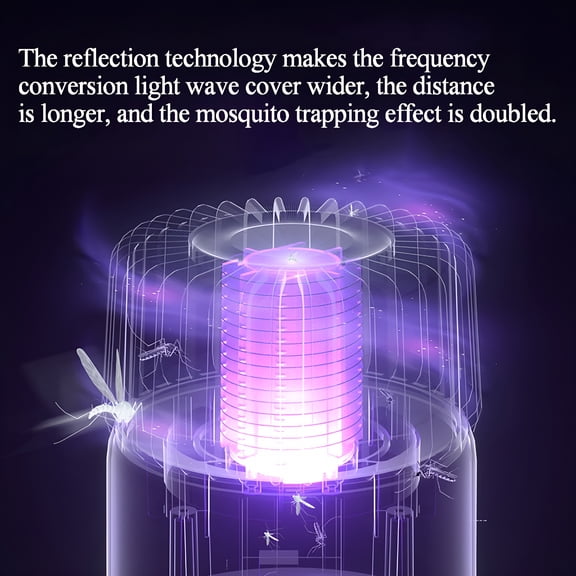 HIBIBUD Mosquito Zapper,Bug Zapper,Electronic Mosquito Insect Fly Traps,Insect Trap,Fruit Fly Killer,Mosquito Zapper with Purple LED Light for Outdoor Living Room Home Patio Kitchen