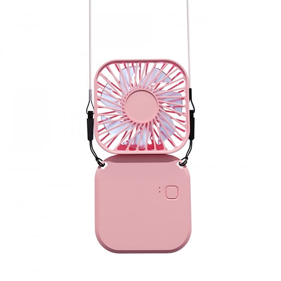 HIBIBUD Necklace Fans Portable Neck Hanging Fan Mini Fan Handheld Foldable Fan for Cooling Small Personal Hands Free Fan USB Rechargeable Battery 3 Speed Air Circulatory Fan
