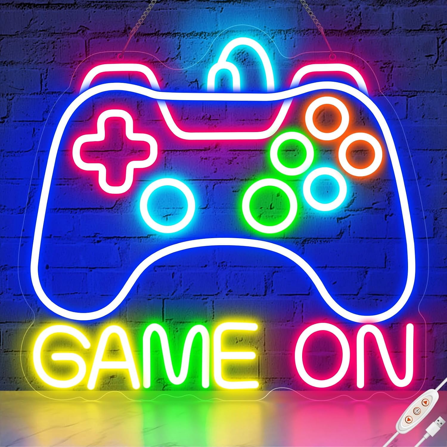 HIBIBUD Neon Sign for Game Room Decor,Game on Neon Led Sign for Gamer Wall Decor,Gaming Neon Light Sign for Teen Bedroom