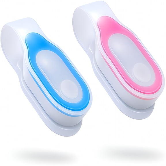 HIBIBUD Nurse Light Clip on for Night Shift,2 Pack Rechargeable Magnetic Nursing Night Light,Nurse Essentials,Hospital Nurse Scrub Lights,Handfree Clip-On Flashlight for Healthcare Workers,Blue&Pink