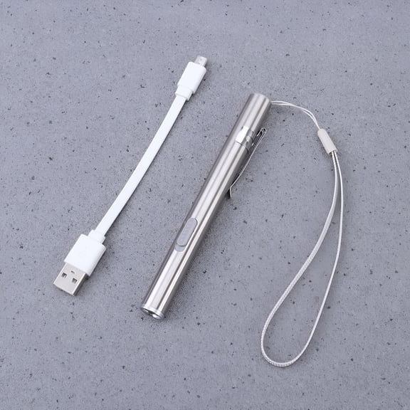 HIBIBUD Nurse Pen Light USB Rechargeable LED Flashlight Stainless Steel for Medical Students Doctors