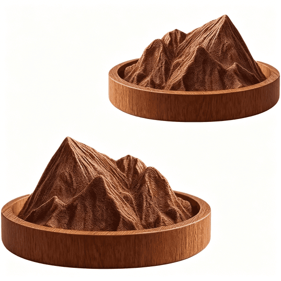 HIBIBUD Passive Essential Oil Diffuser Wood Petal-Like,Small Portable Aromatherapy Diffuser Layered,Mini No-Electric Natural Boho Walnut Accent for Car,Desk,Rooms,Home,Office(Mountain-Like)