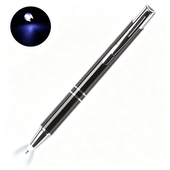 HIBIBUD Pen with Light, Light Up Ballpoint Pen, Bright Lighted Pens for Writing in the Dark Led Light Flashlight Nurses Pen with Light Tip 1 Pack Penlight-White Light