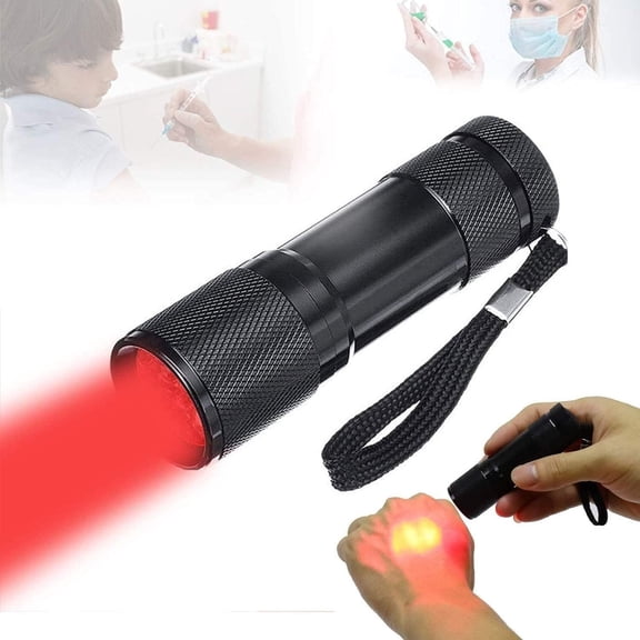 HIBIBUD Pen Lights Vein Finder, Vein Finder Viewer, Portable Vein Flashlight with 9 Infrared Led Light, Easy Finding Subcutaneous Veins for Nurse, Medical Student Use