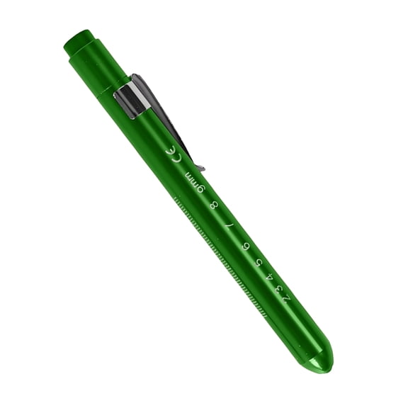HIBIBUD 5.3" Green Rechargeable Pen Light, Pocket Flashlight for Doctors and Nurses