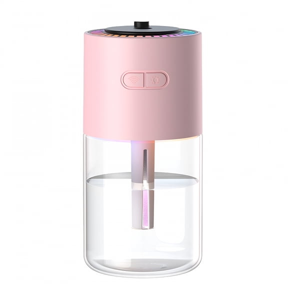 HIBIBUD Pink Projection Humidifier Usb Car Home Hydration Desktop Aroma Diffuser with Led Light Room Humidifier