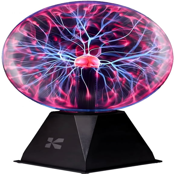 CYFW Plasma Ball Scientific Set,Lightning Charged Bulb Interactive Touch Lamp for Desk