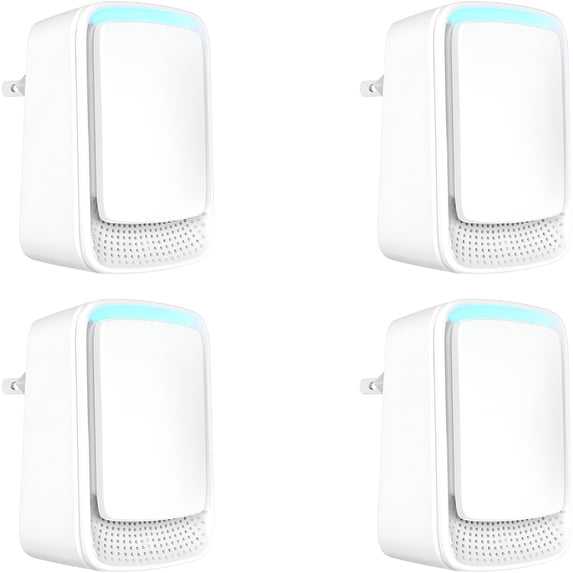 HIBIBUD Plug in Air Ionizers-Negative Ion Technology Air Purifier-Quiet Operation Air Freshener for Home,Bedroom,Garage Room-Portable Air Purifiers Odor,Pets Smell-Air Cleaner White (4 Pack)