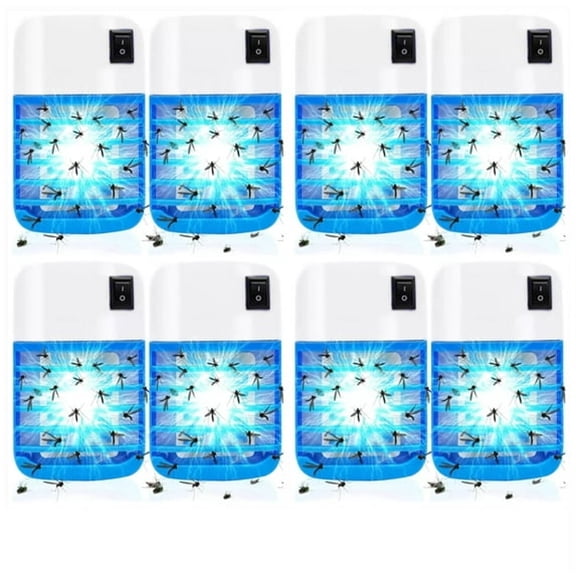 HIBIBUD Plug in Bug Zapper Indoor Fly Insect Killer, 6 Pack Electronic Mosquito Zapper with Blue Light, Pest Control for Home Kitchen Bedroom Office