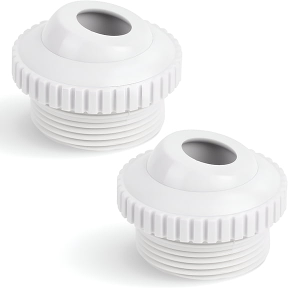HIBIBUD Pool Jet Nozzles Directional Flow Return Jet Compatible with Adjustable 3/4"Opening Rotating Eyeball and 1-1/2 Inch Mip Thread-Pack of 2
