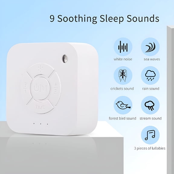 HIBIBUD Portable 9 Sound Light Sleeping Machine White Noise Machine for Sleeping Baby,Adult,Home,Office,Travel