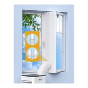 HIBIBUD Portable AC Window Seal Kit 400CM/157 for Casement,Crank-Out & Skylight Windows,No-Drill Window Vent Kit with Adjustable Zipper,Fits Single & Dual Hose Portable Air Conditioners