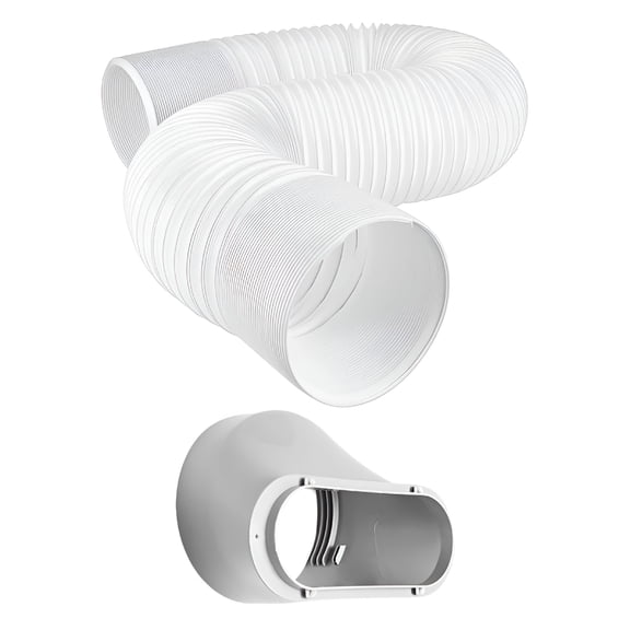 HIBIBUD Portable Air Conditioner Hose Universal Flexible AC Vent Replacement Tube with Adapter