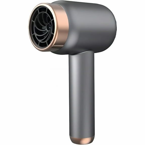HIBIBUD Portable Cordless Hair Dryer Lightweight, Bladeless Design with 3 Speed Settings, 1000W Power, and Rechargeable Battery Gray