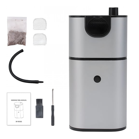 HIBIBUD Portable Food Smoker, Battery-Powered Handheld Cold Smoker, Real Wood Chip Infuser for Meat Cheese Salmon Cocktails, Compact Outdoor BBQ Barbecue Gadget with Hose and Accessories