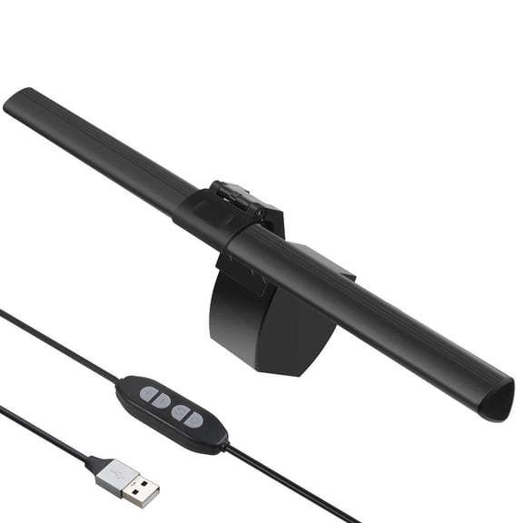 HIBIBUD Portable Laptop Monitor Light Bar, Usb Connection | E-Reading Led Task Lamp, 3 Color Temperature Settings, 10 Levels Brightness Adjustment, No Screen Glare, Space Saving
