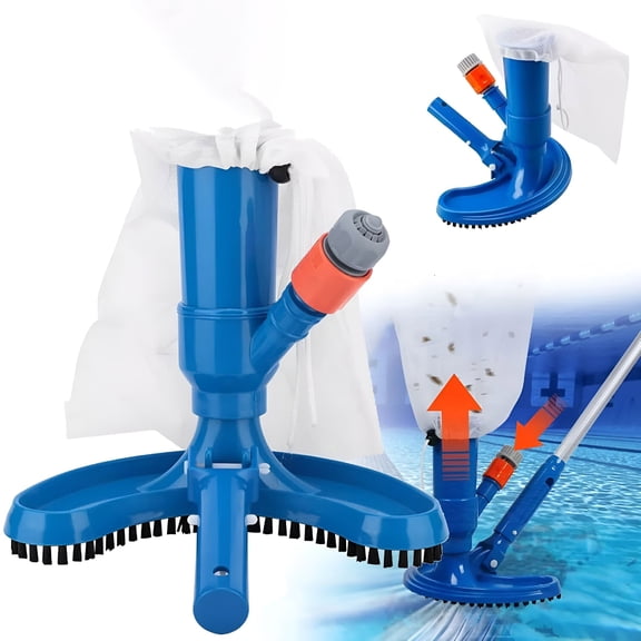 HIBIBUD Portable Pool Vacuum,Jet Underwater Cleaner with Fine Mesh Bag,Handheld Jet Pool Vacuum for Above Ground Pool,Underwater Spa Pool Vacuum Cleaner Attach to Garden Hose