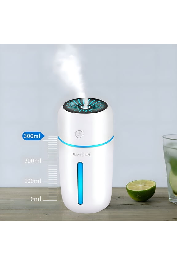 Portable USB Air Humidifier,Wireless Aromatherapy Nebulizer with 300Ml Tank,Long-Lasting Mist,Essential Oil Diffuser for Home,Office,Car Travel,Relaxing Mist,Portable and Stylish