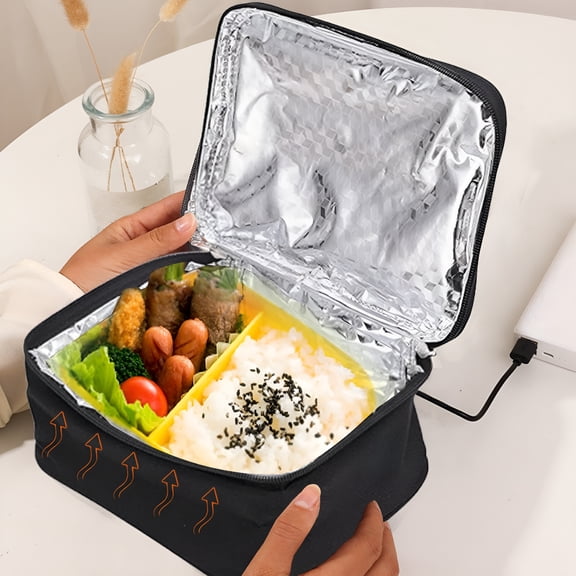 HIBIBUD Portable Usb Food Warmer Lunch Box - Mini Heated Lunch Container with Temperature Control for Office and Travel Heated Lunch Box
