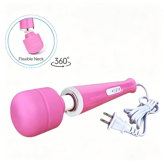 HIBIBUD Powerful Handheld Electric Body Massager Wand,Deep Tissue Muscle Massager for Sports Recovery,Muscle Massage Tool,Pink