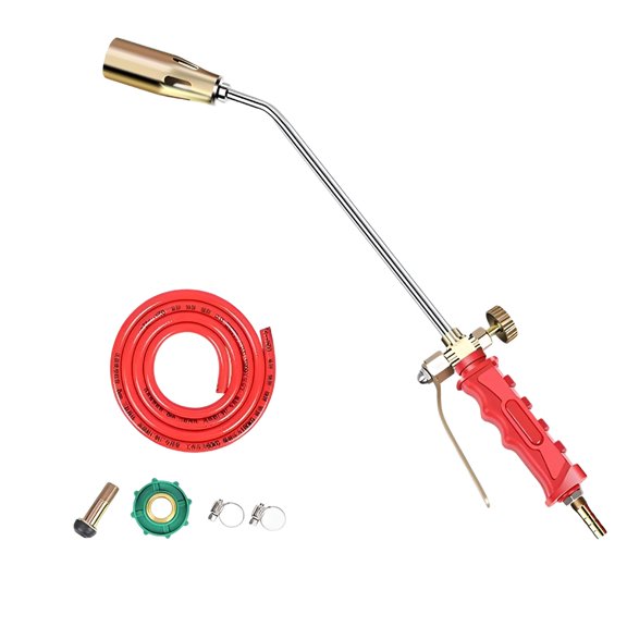 HIBIBUD Propane Torch Weed Burner Kit, High Output 2,800,000 BTU with Self Igniter Turbo-Blast Trigger, Heavy Duty Blow Torch with 2m Hose, Flamethrower for Weeding, Melting Snow, Road Paint Removing
