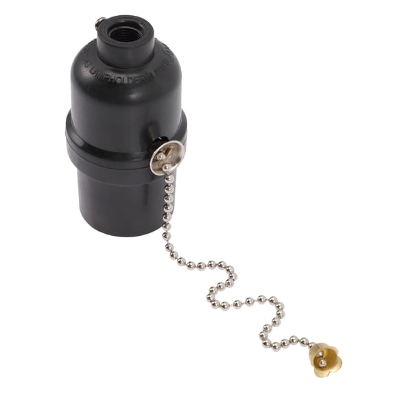 HIBIBUD Pull Chain Light Fixture E27 Light Socket Pull Chain Lampholder Lamp Base Supply