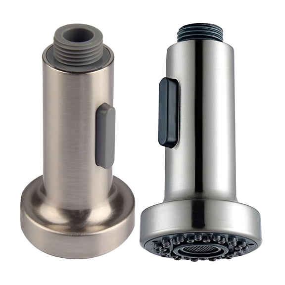 HIBIBUD Pull Down Kitchen Faucet Spray Head Replacement, Universal 1/2" Sink Mixer Tap Nozzle with 3 Modes, Chrome Plated ABS Plastic
