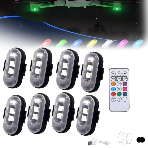 HIBIBUD RGB Car LED Light for Summer, Remote Control Strobe Light, Wireless Interior Leds
