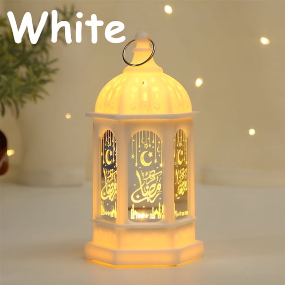 HIBIBUD Ramadan Lantern Eid Lantern Decorative Moon Star Ramadan Led Vintage Decorative Hanging Lantern for Home Party Decor-1/2pack