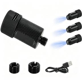 HIBIBUD Rechargeable Archery Bow Sight Light, 3 Brightness Levels Led Compound Bow Sight Light with 1/4-28 3/8-32 7/16-20 Adapter for Bow Hunting 24H Runtime on Fully Charge