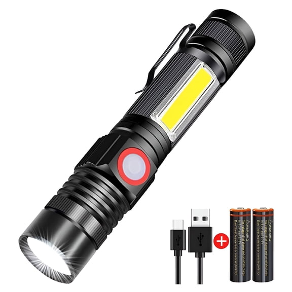HIBIBUD Rechargeable Flashlight Mini Portable Magnetic Flashlight